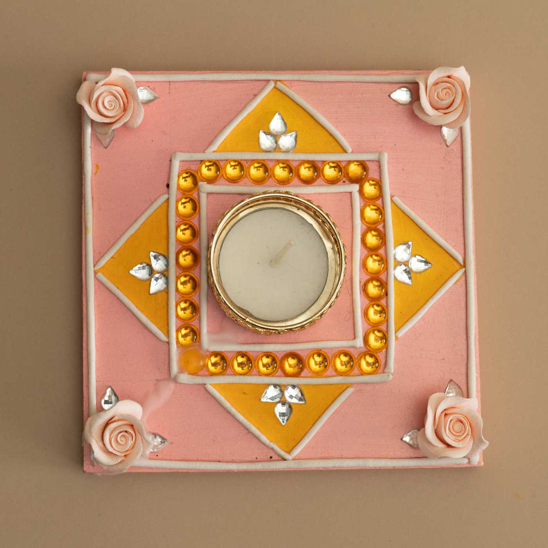 Set of 10 | Handmade Siddhi Jyoti Wooden Tealight Holder