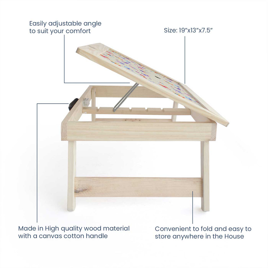 Personalized Magical Unicorn Theme Wooden Foldable Desk