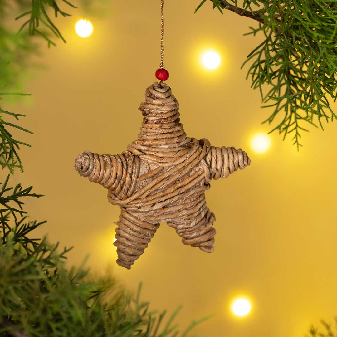 2 Pc | Handmade Banana Rope Merry Star Hanging