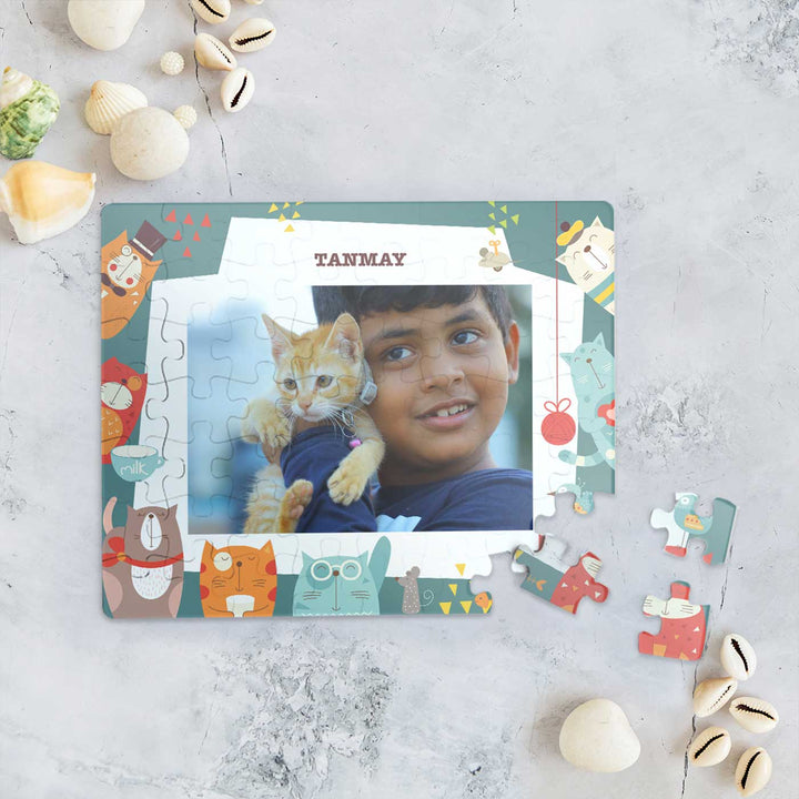 Photo Personalized Kitty Cat Theme Acrylic Puzzle