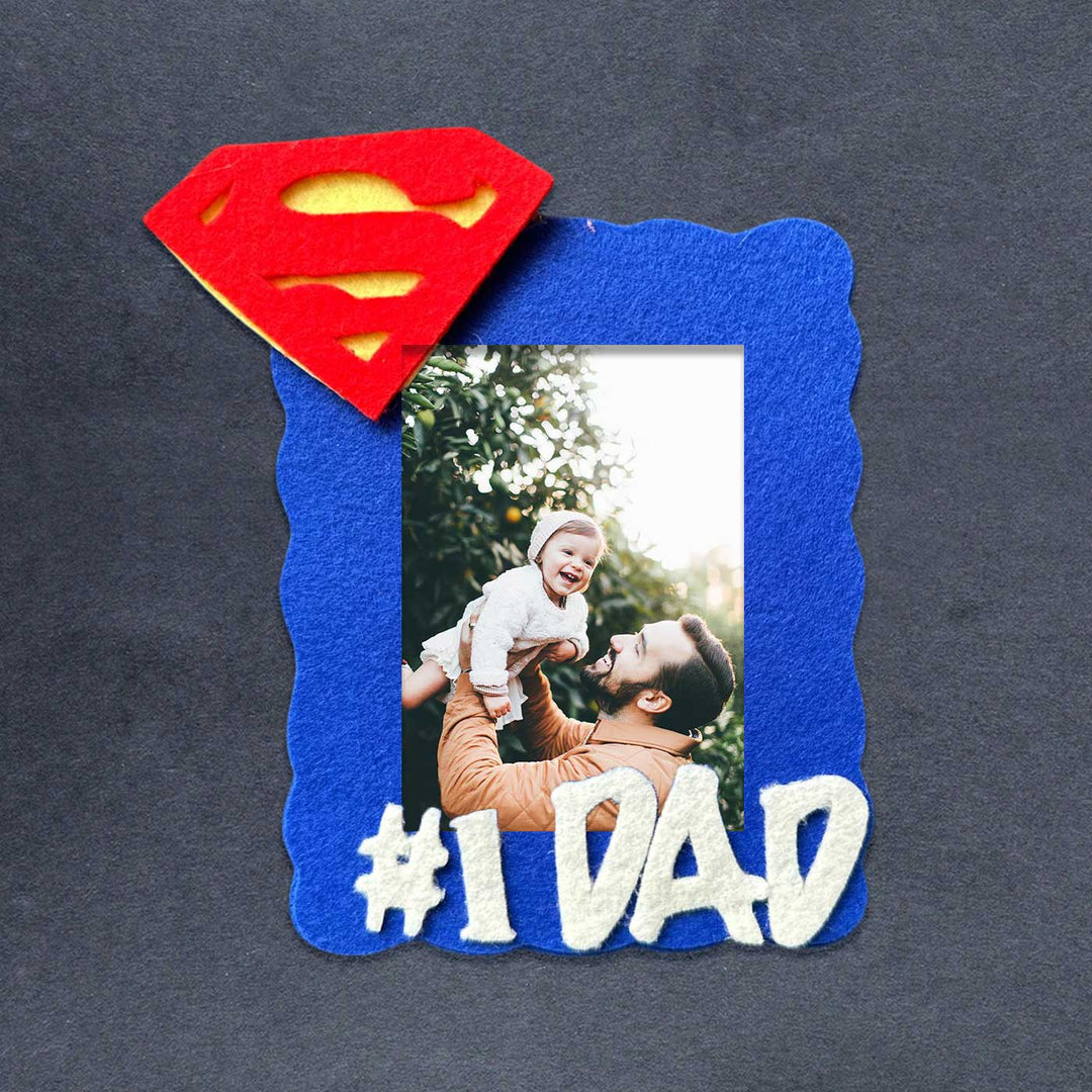 Handmade Superdad Theme Felt Fridge Magnet