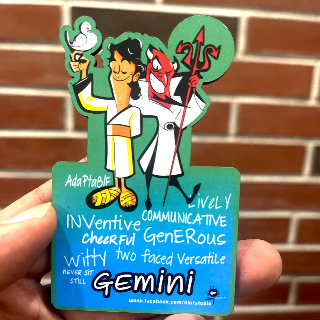 Printed Gemini Zodiac Sign MDF Wood Fridge Magnet