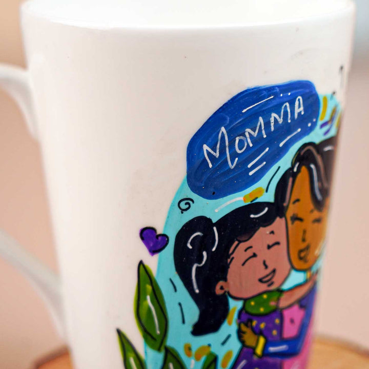 Personalized Hand-Painted Mom And Daughter Theme Ceramic Mug