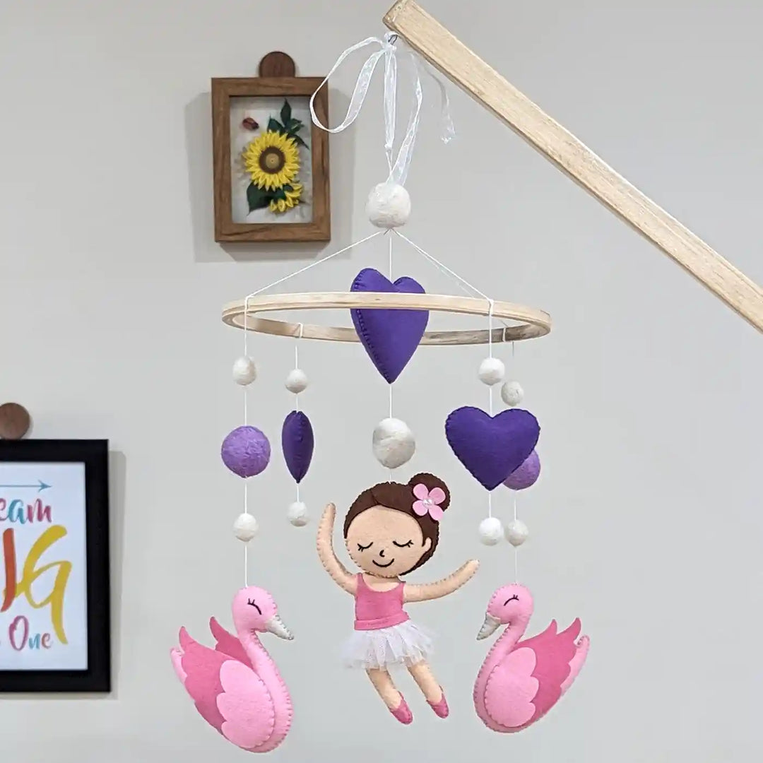 Handmade Ballerina Theme Felt Cot Mobile