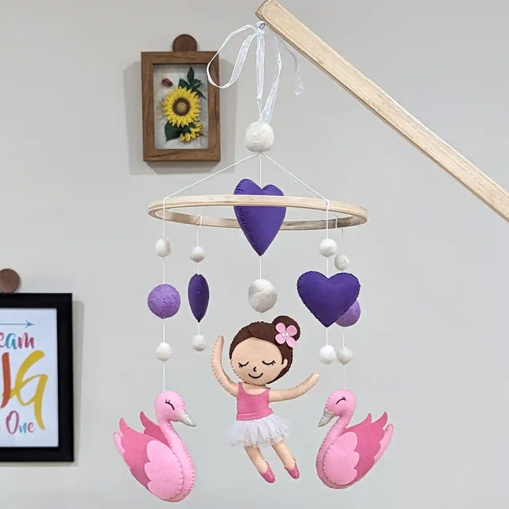 Handmade Ballerina Theme Felt Cot Mobile