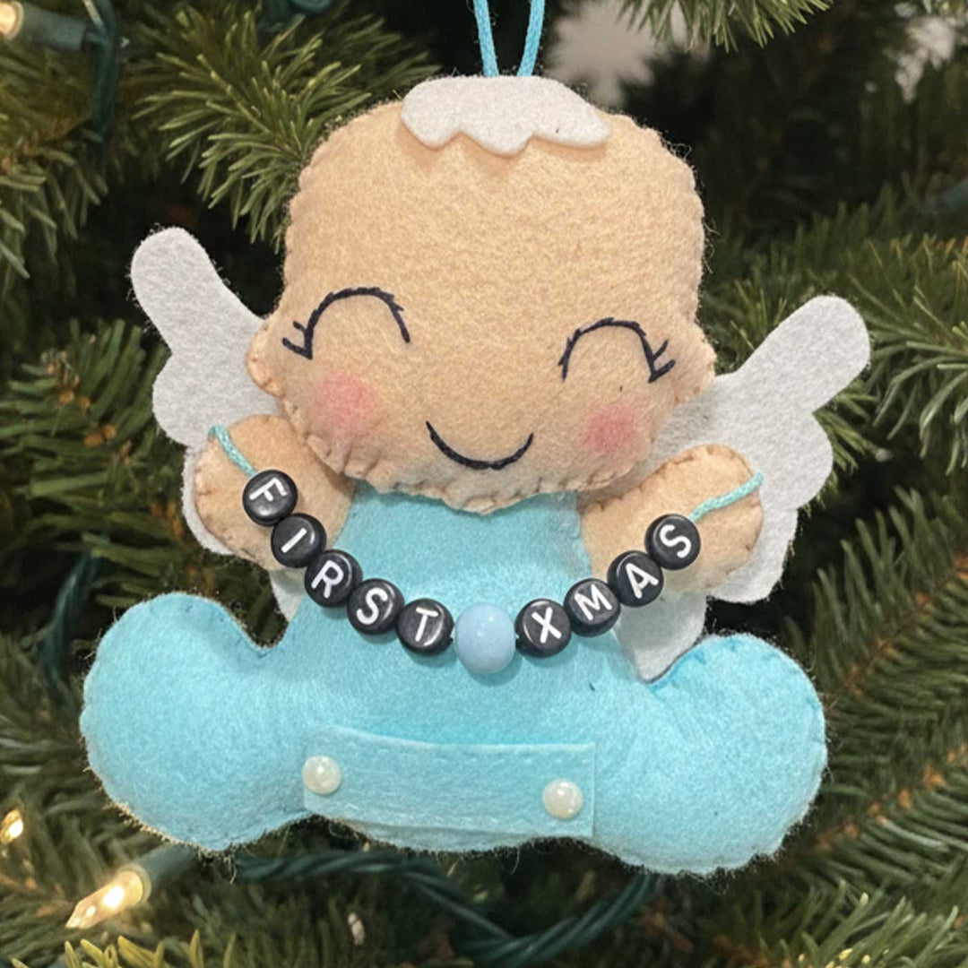 Handmade Felt My First Christmas Angel Christmas Ornament