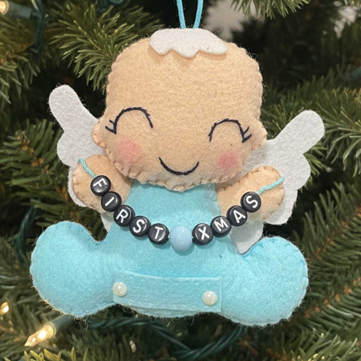 Handmade Felt My First Christmas Angel Christmas Ornament