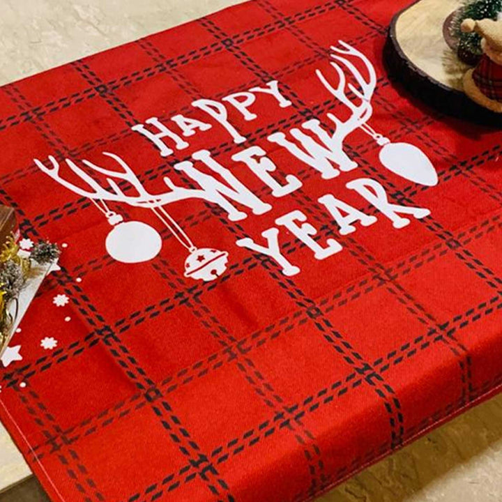 Red Table Mat For Christmas Table Decoration