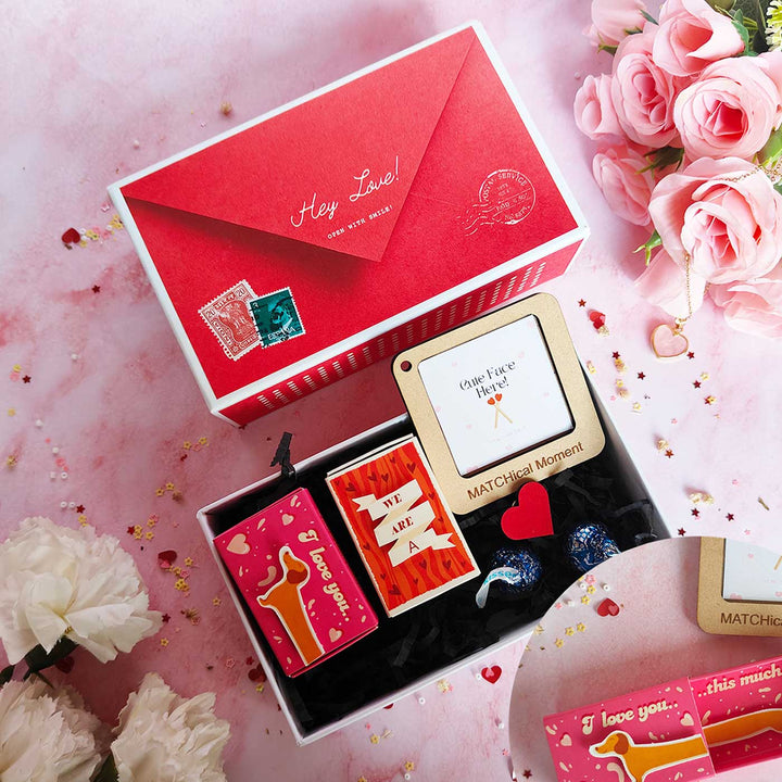 7 Pc | Photo Personalized All Things Cute Valentine Surprise Gift Hamper | Valentine’s Gifting