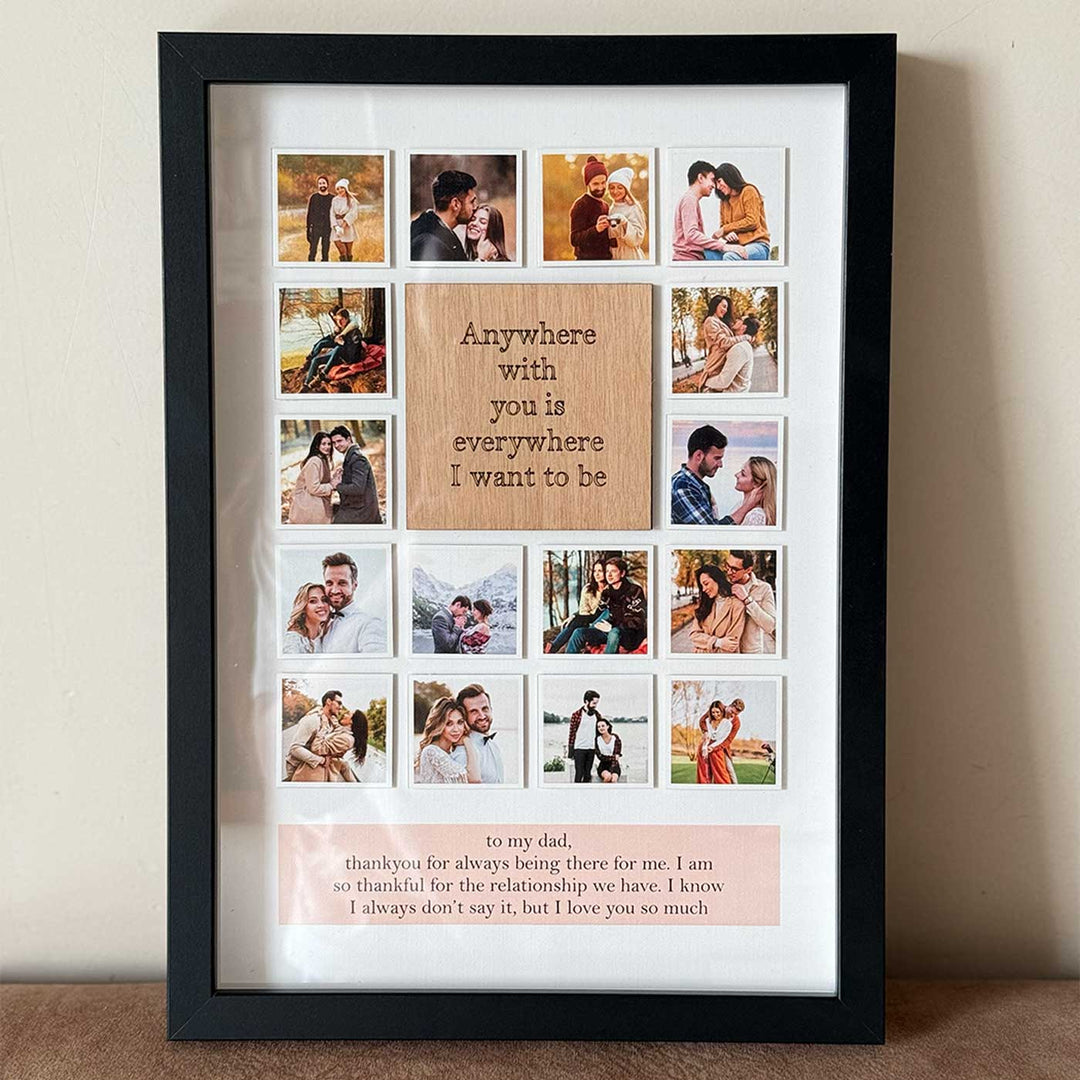 Personalized Large Photo Grid Frame For Couples