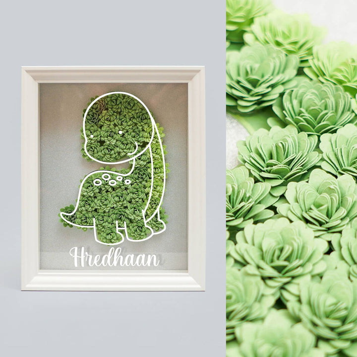 Personalized Paper Quilled Shadow Frame Nameplate For Kids - Zwende