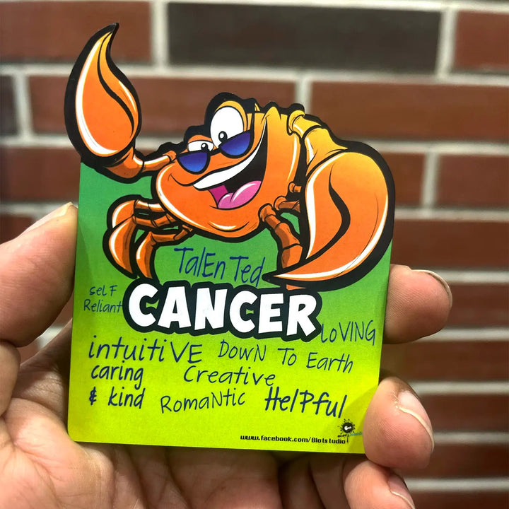 Printed Cancer Zodiac Sign MDF Wood Fridge Magnet