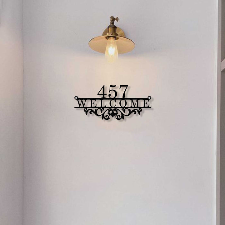Personalized Laser Cut Classic Design Steel Name Plate