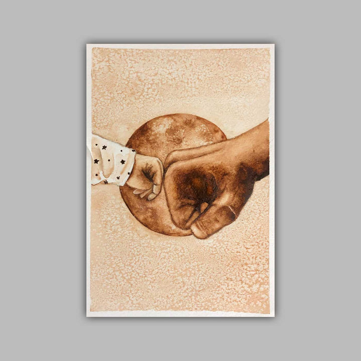 6 x 8.5 Inch | Handmade Paper Pitah Coffee Painting