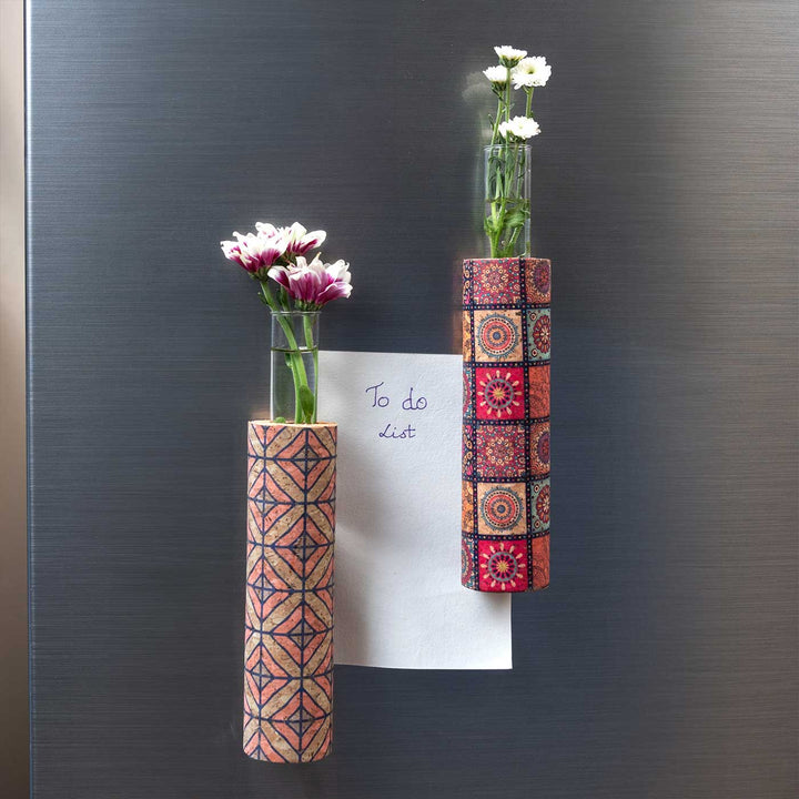 Handmade Mosaic' Magnetic Test Tube Cork Planter
