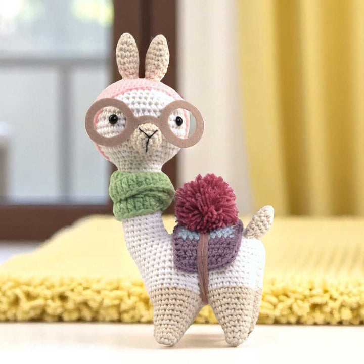 Handmade Crochet Llama Toy for Kids