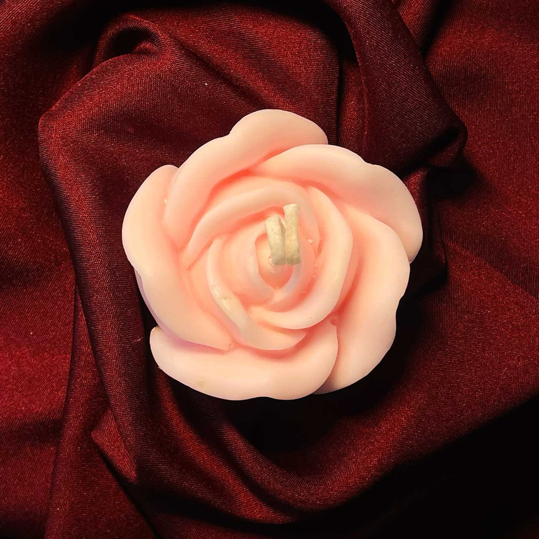 Set Of 2 | Handmade Rose Design Soy Wax Scented Candle