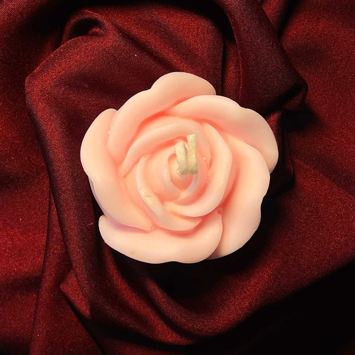 Set Of 2 | Handmade Rose Design Soy Wax Scented Candle