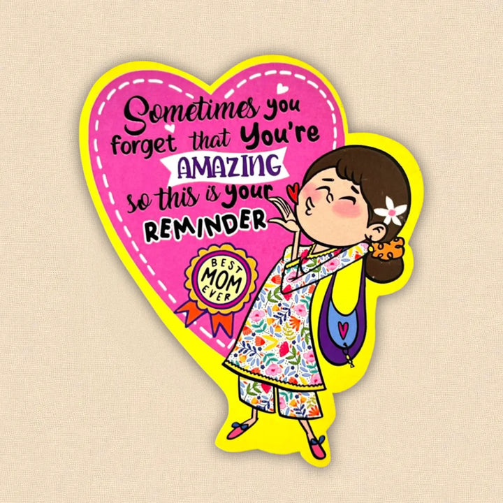 Printed Amazing Mom Theme MDF Wood Fridge Magnet
