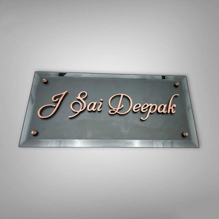 Personalized Weatherproof Grey Rectangle Copper Stainless Steel Name Plate