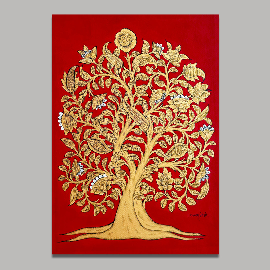 14.5 X 18.5 Inch | Tree Of Life Paper Phad Painting