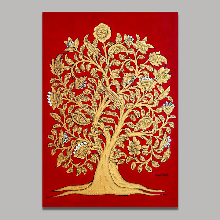 14.5 X 18.5 Inch | Tree Of Life Paper Phad Painting