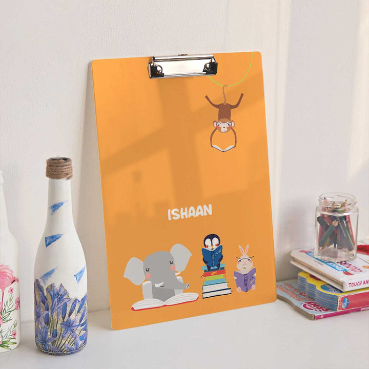 Personalized Animal Library Theme Acrylic Clipboard