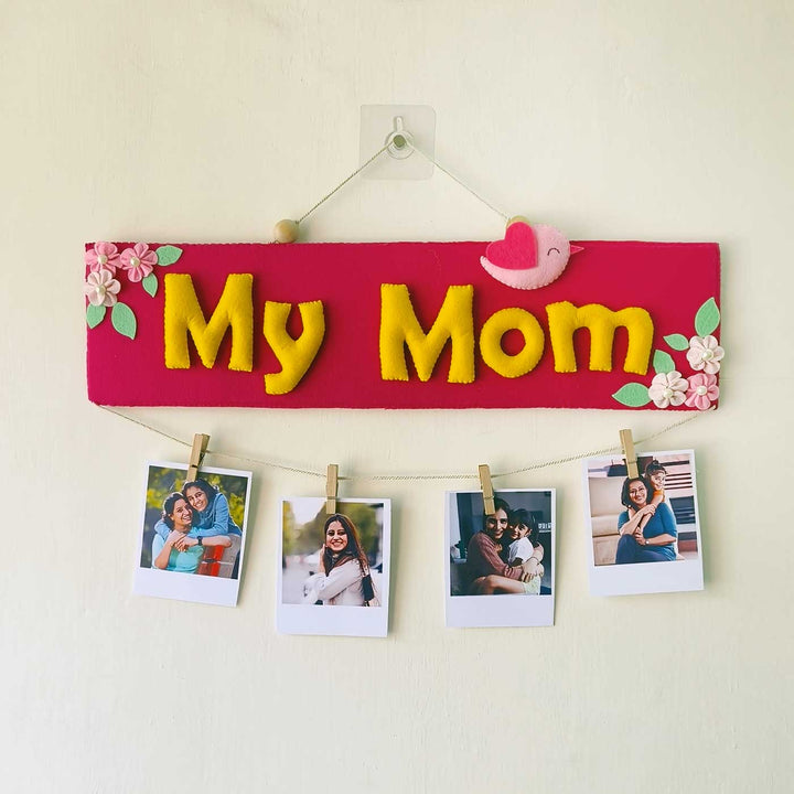 Photo Personalized Handmade Mom Theme Felt Decorative Plaque