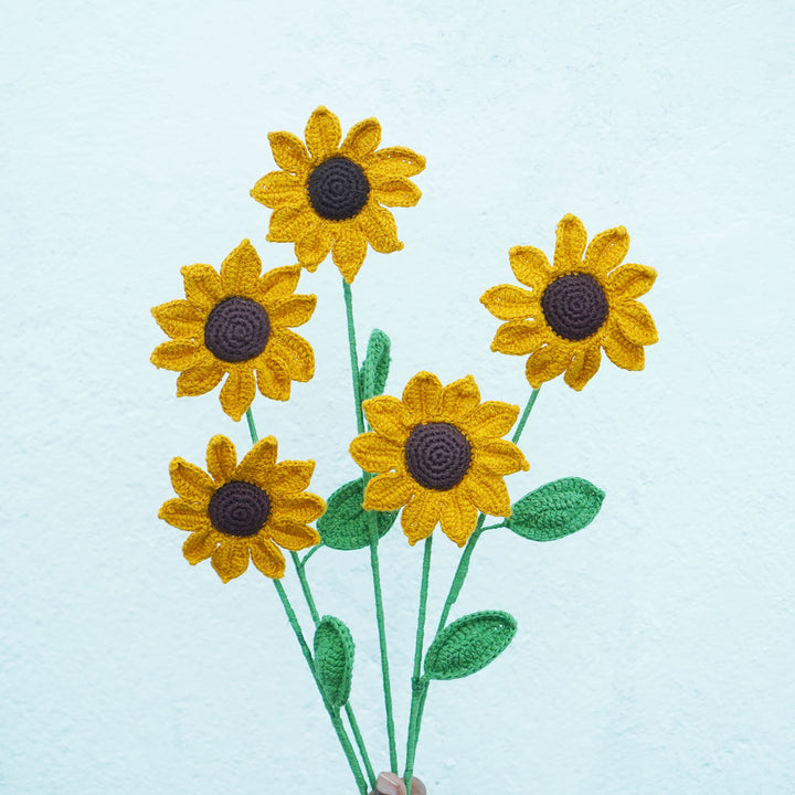 Handmade Crochet Sunflower Flower