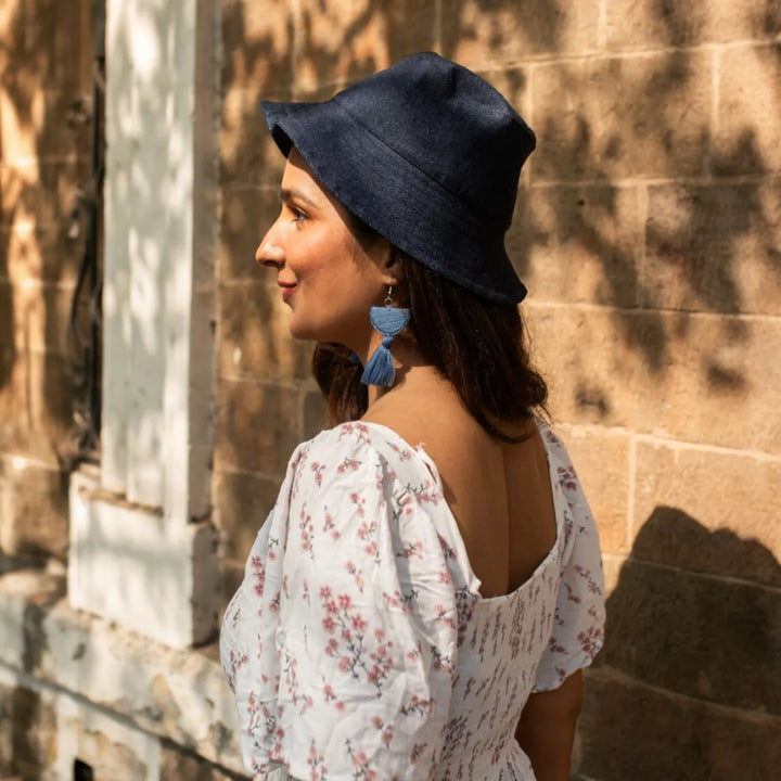 Repurposed Plain Denim Eco-Friendly Bucket Hat