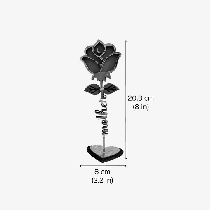 Personalized Handmade Artificial Rose Acrylic Decorative Plaque