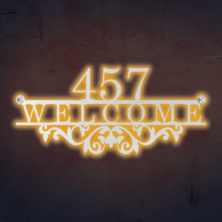 Personalized Laser Cut Classic Design Steel Name Plate