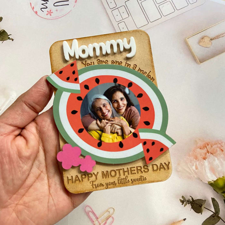 Photo Personalized Handmade Watermelon Theme Mdf Wood Fridge Magnet For Mothers