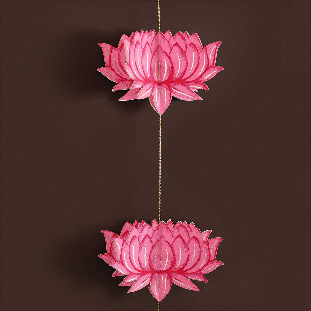 Handmade Lotus Design Paper Hanging