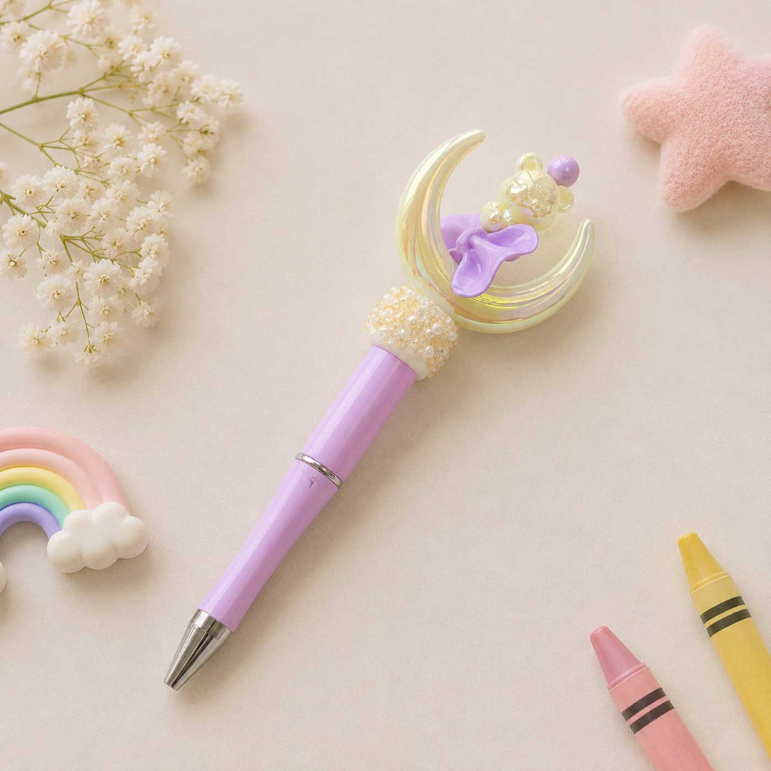 Cute Character "Moon" Theme Topper Pen For Kids