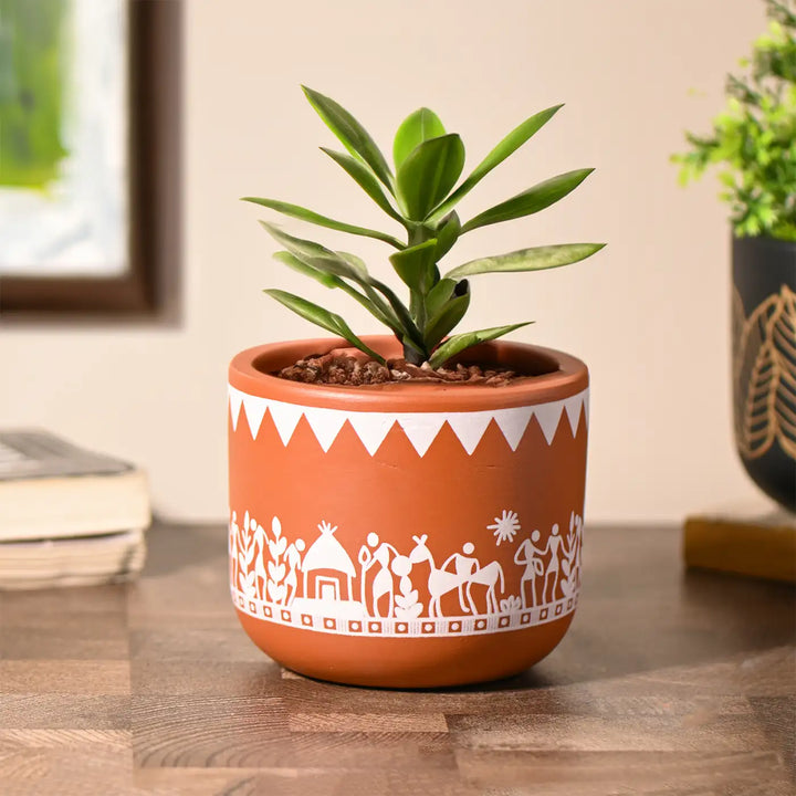 Handmade Mandala Design Terracotta Planter