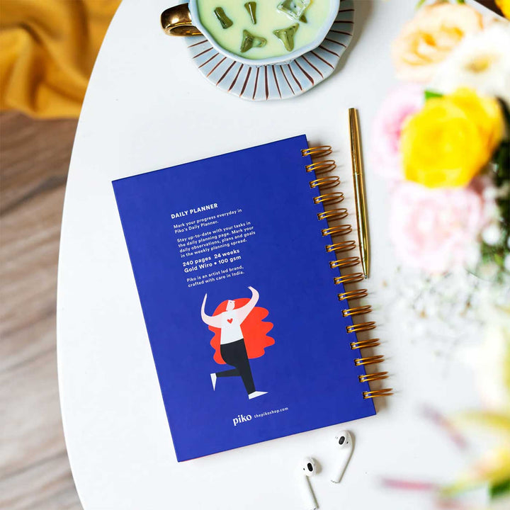 Anxious but Fabulous Undated Spiralbound Daily Planner | Habit & Wellness Tracker | 240 Pages