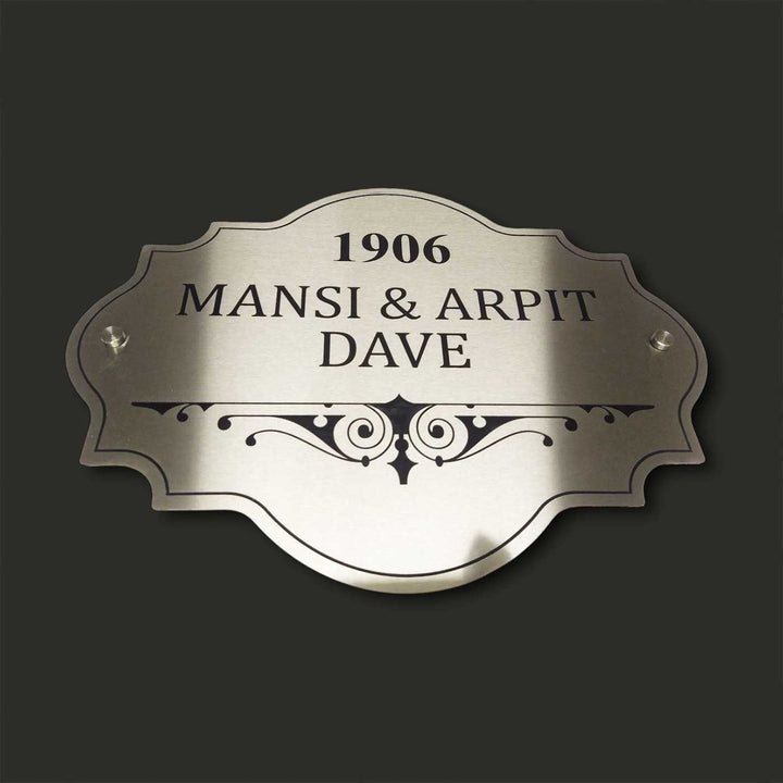 Personalized Engraved Elegant Stainless Steel Name Plate