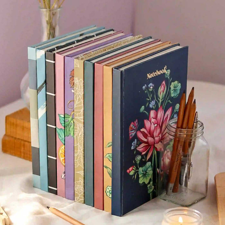 Handmade Sapphire Lines Ruled Journal | 100  Pages
