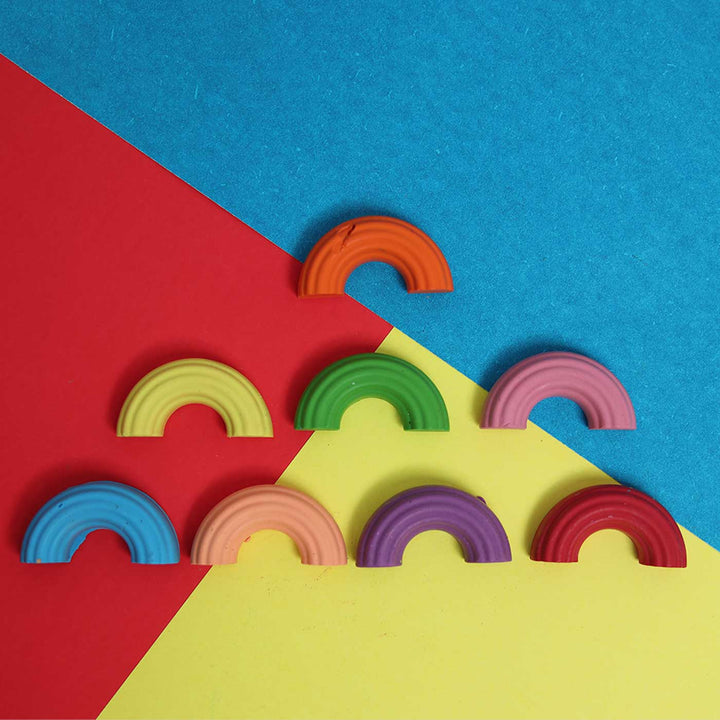 Handmade Non-Toxic Mini Rainbows Crayons | Set Of 8
