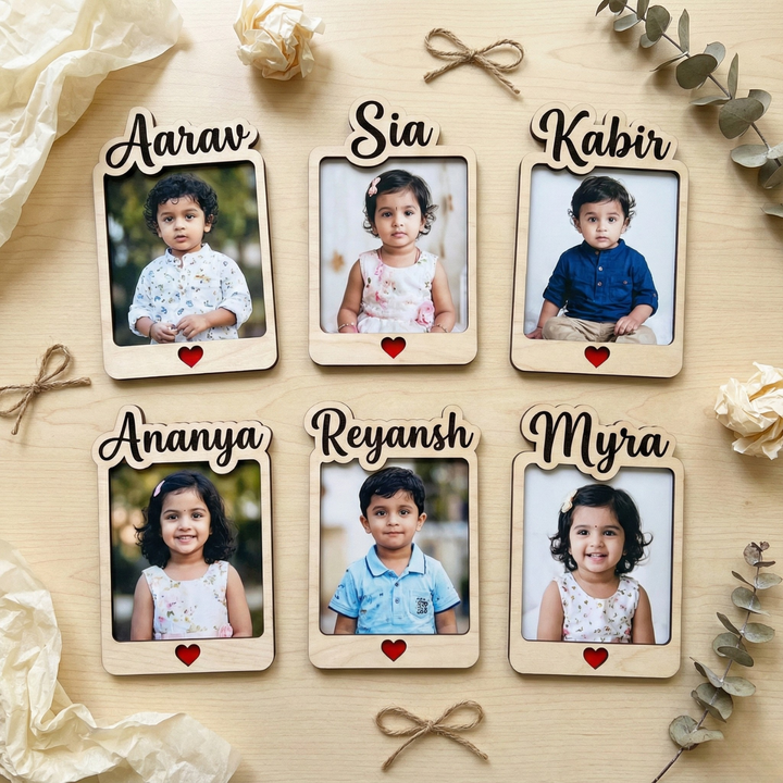 Photo Personalized Printed Cute Wooden Fridge Magnet