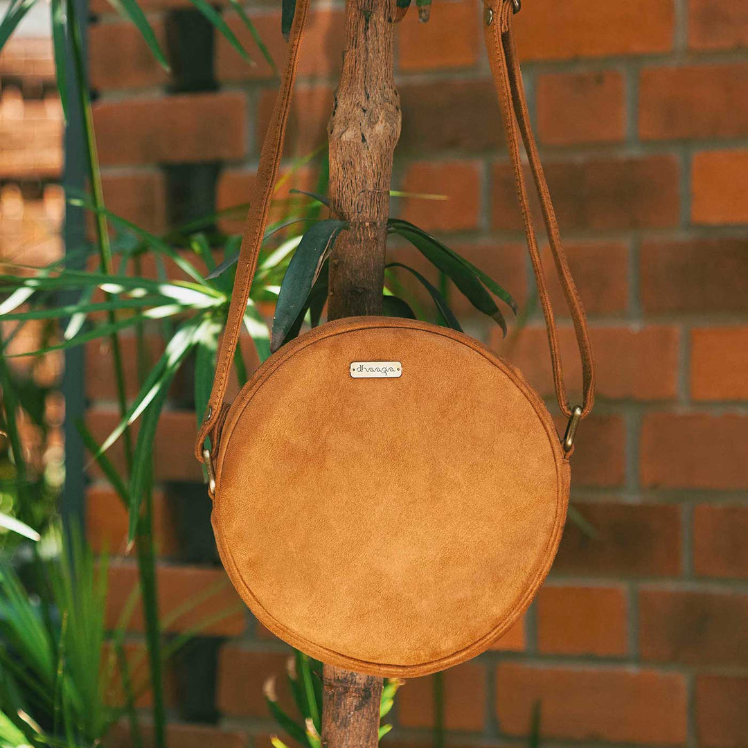 Personalized Embroidered Yellow Mellow Round Sling Bag