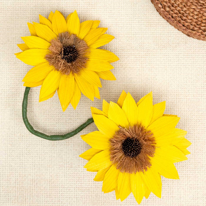 Handmade Sun Flower Design Paper Curtain Tie-Back