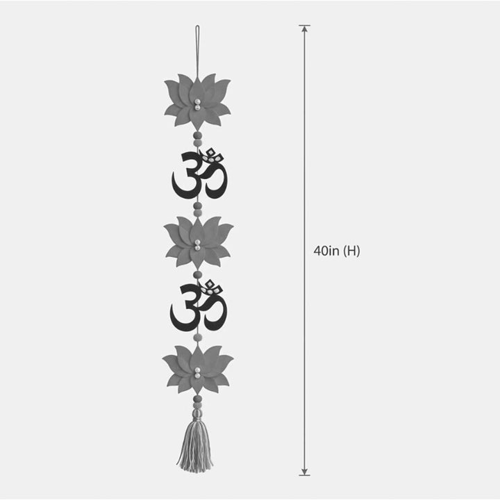 2 Pc | Handcrafted Lotus Om Korean Felt Hanging for Door & Pooja Room Decor