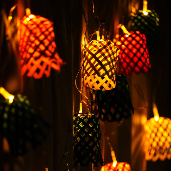 Multicoloured Vine Eco-Friendly Handmade Woven Bamboo Fairy Light | 3 meters