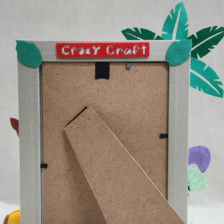 Personalized Jungle Animal Theme Felt Photo Frame