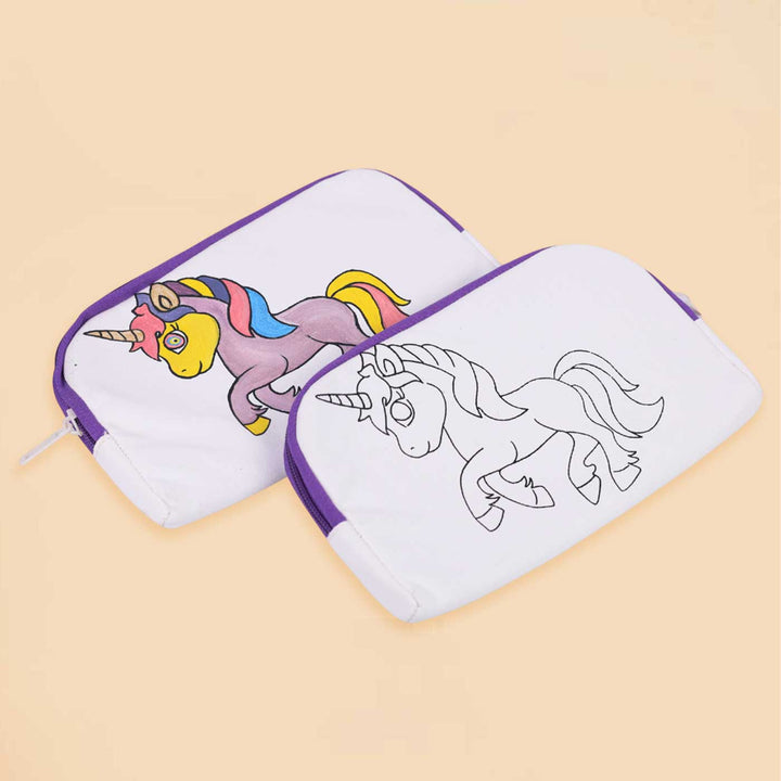 Pre Marked Pouch Unicorn MDF Wood DIY Kit