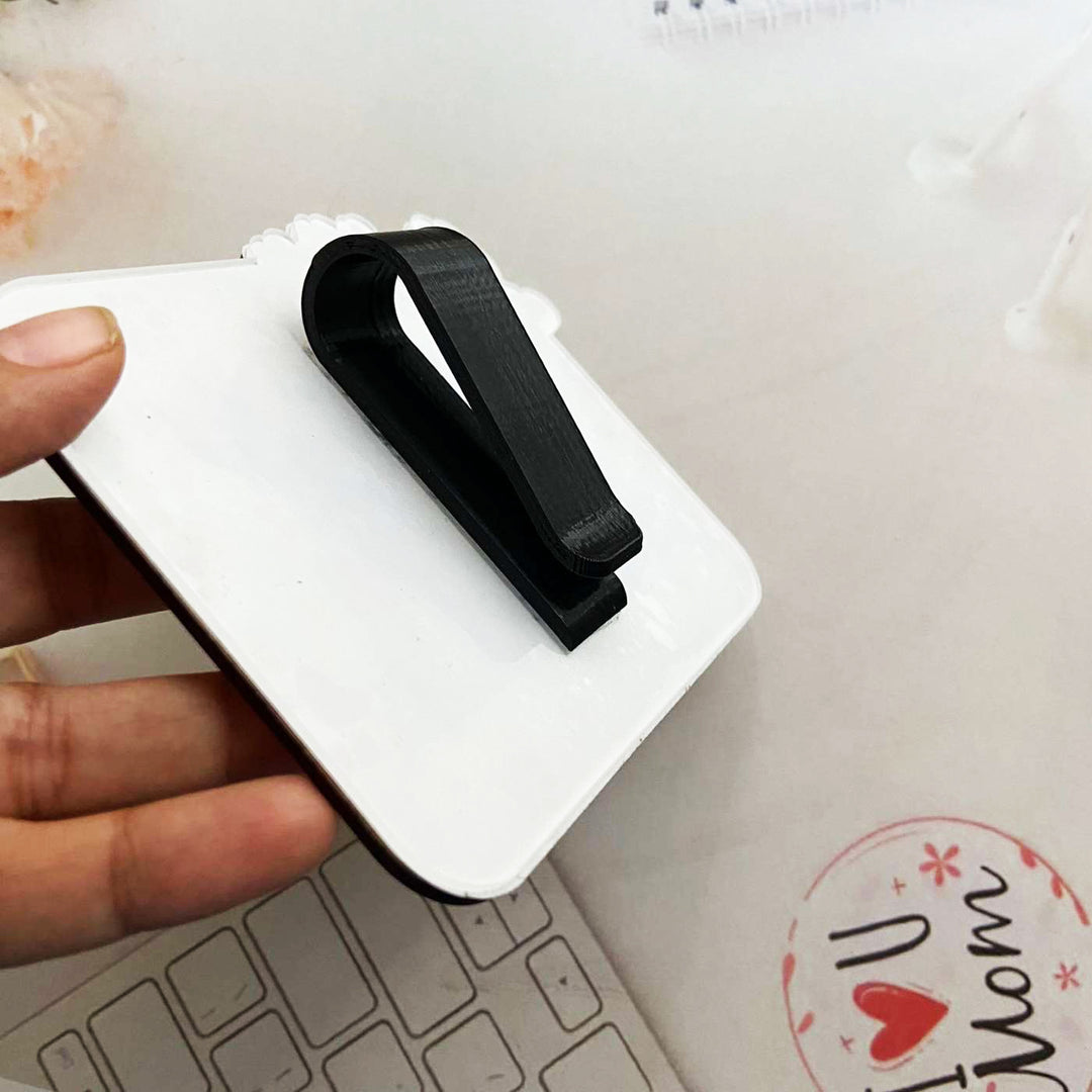 Photo Personalized Handmade Paw Theme MDF Wood Car Visor Clip