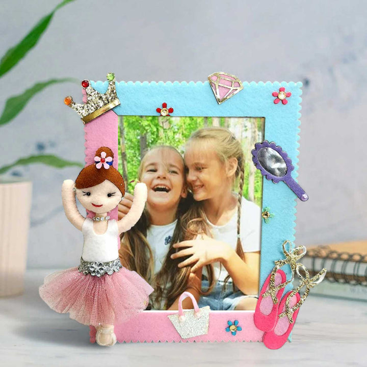 Personalized Dancing Ballerina Theme Felt Photo Frame