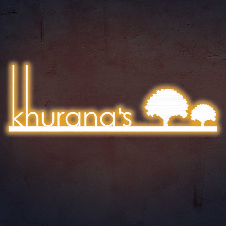 Personalized Laser Cut Tree Theme Steel Name Plate